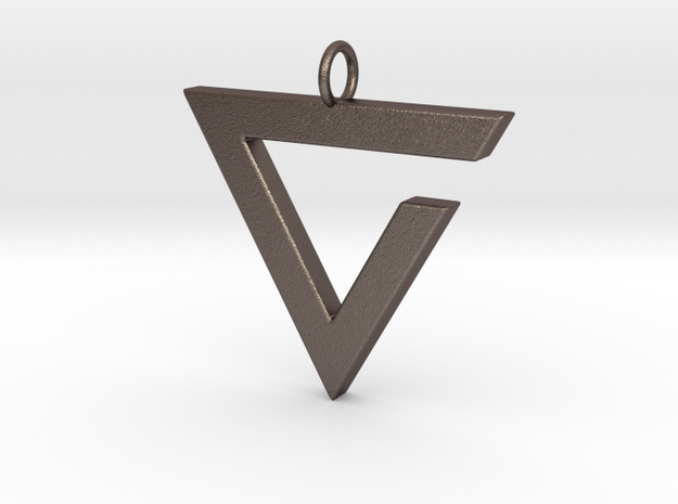 Axii Pendant in Polished Bronzed Silver Steel