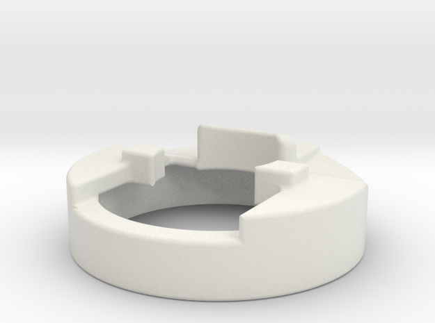 Groove Mount Adapter in White Natural Versatile Plastic