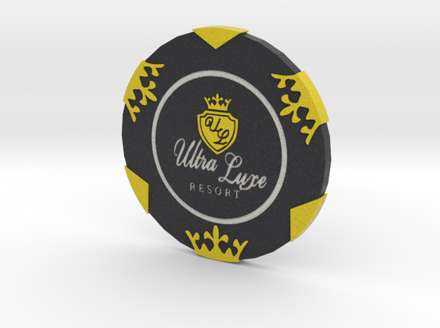 Ultra Luxe Poker Chip in Full Color Sandstone