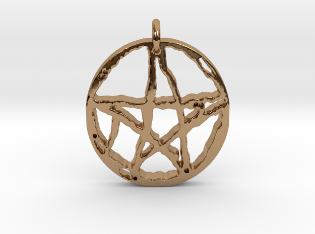 Rugged Pentacle 1 by Gabrielle in Polished Brass
