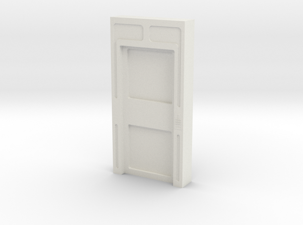 Door, Single Closed No Thrshold (Space: 1999) 1/30 in White Natural Versatile Plastic