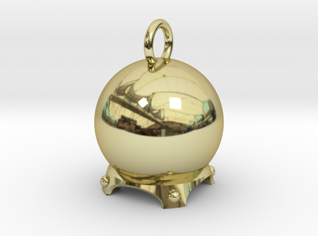 Crystal Ball in 18k Gold Plated Brass