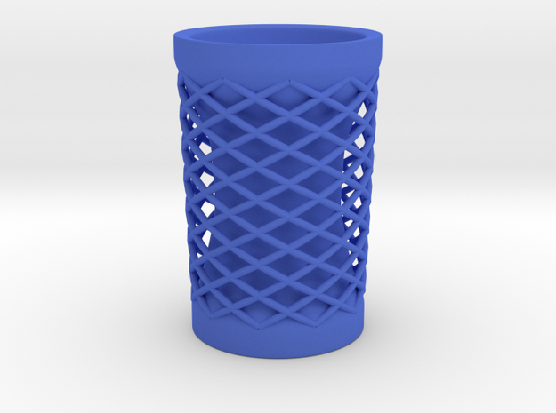 Straight Vase (4.5" height) in Blue Processed Versatile Plastic