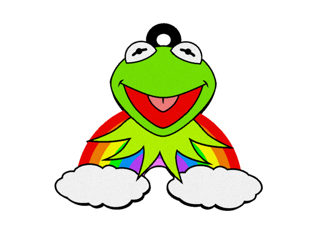 Kermit Rainbow Pendant in Full Color Sandstone