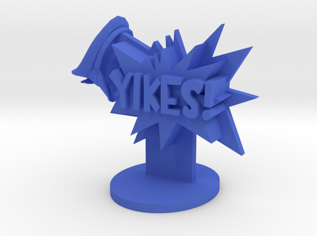 YIKES! in Blue Processed Versatile Plastic