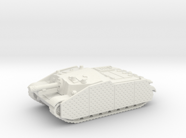 43M Zrinyi tank (Hungary) 1/87 in White Natural Versatile Plastic