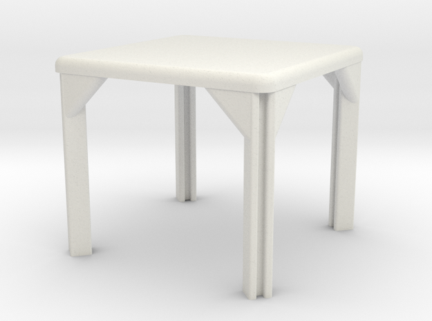 Table, Stadio 96, Square (Space: 1999), 1/30 in White Natural Versatile Plastic