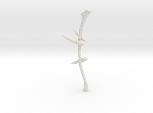"BotW" Dragonbone Boko Bow in White Natural Versatile Plastic: 1:12