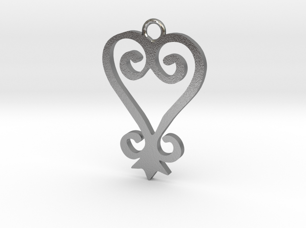 Sankofa Pendant in Natural Silver