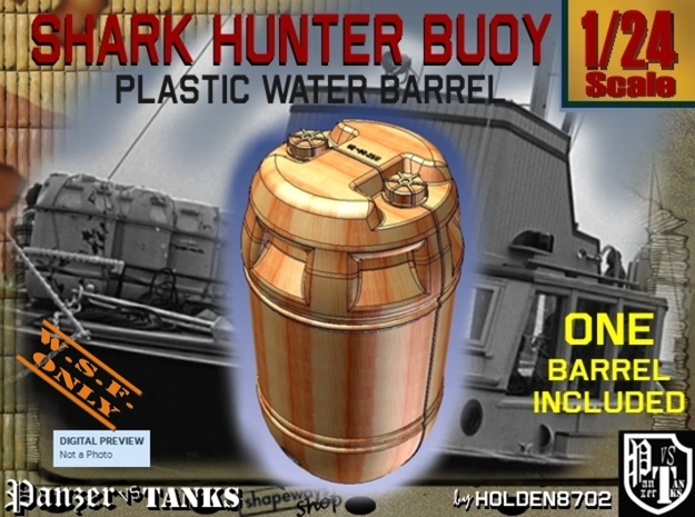 1-24 Shark Hunter Barrel in Black Natural Versatile Plastic
