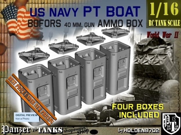 1-16 Bofors Ammo Box Set1 in Tan Fine Detail Plastic
