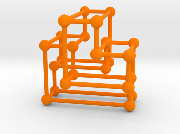 A(3) Orthotope in Orange Processed Versatile Plastic