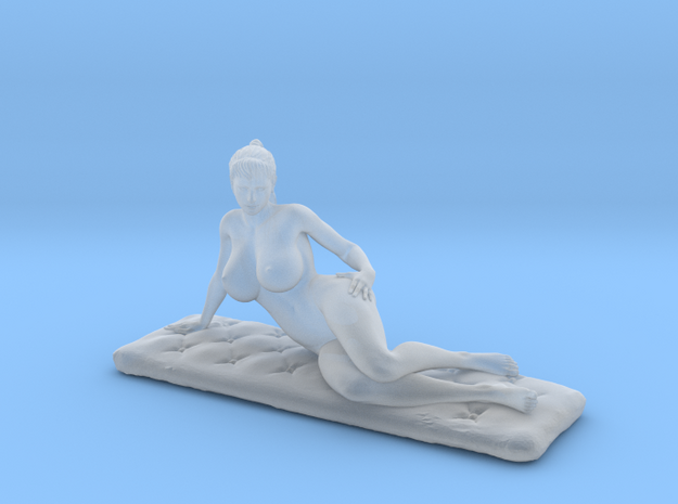 Artistic nude on cushion.  v2 in Tan Fine Detail Plastic