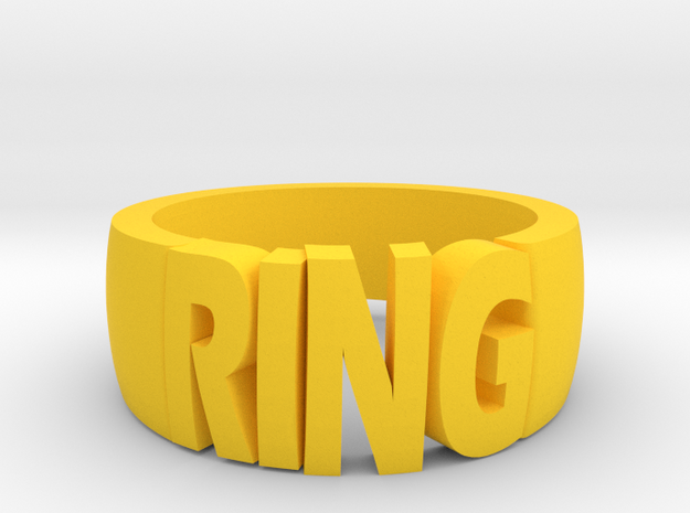 Ring  in Yellow Processed Versatile Plastic