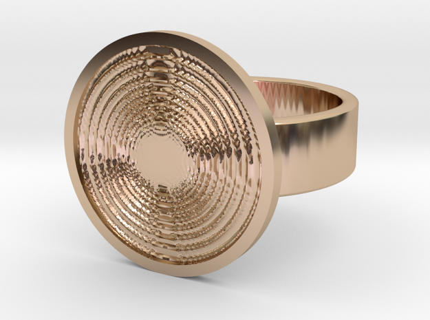 Vortex Ring in 14k Rose Gold Plated Brass: 10 / 61.5