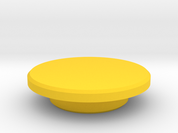 Fidget Spinner Caps in Yellow Processed Versatile Plastic