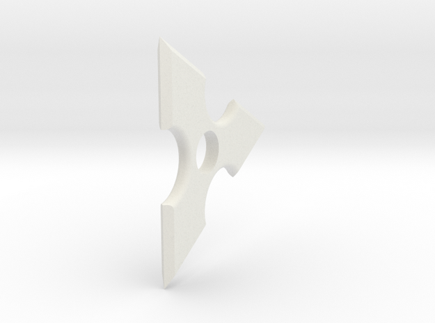 Pointed fidget spinner in White Natural Versatile Plastic