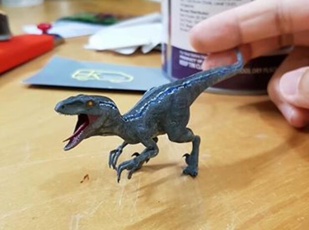 Jurassic Park Raptor v1 1/35 scale in Tan Fine Detail Plastic