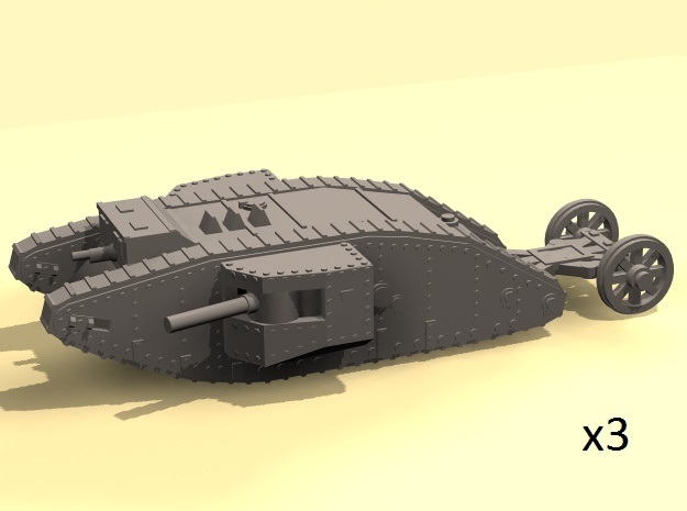 1/160 Mk.I Male tank in Tan Fine Detail Plastic