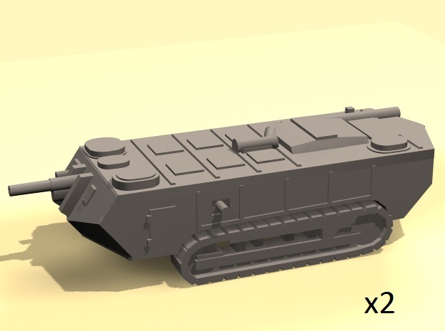 1/160 WW1 Saint-Chamond tanks x2 in Tan Fine Detail Plastic
