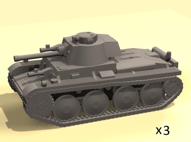 1/144 Panzer 38t (3 pieces) in Tan Fine Detail Plastic