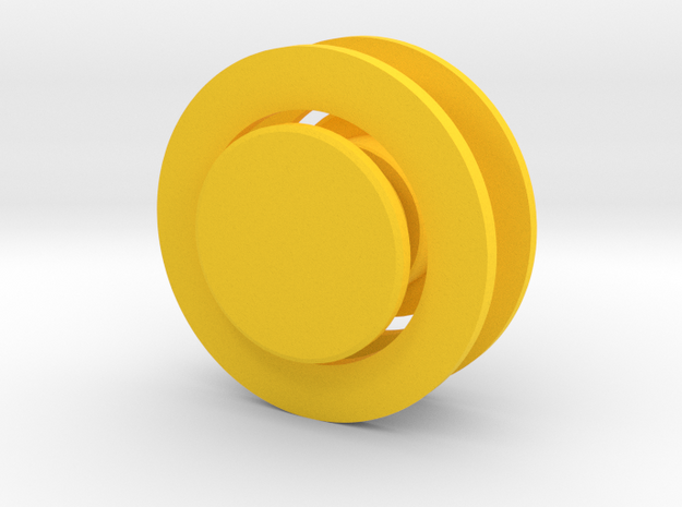 Fidget Spinner Tourus Caps in Yellow Processed Versatile Plastic