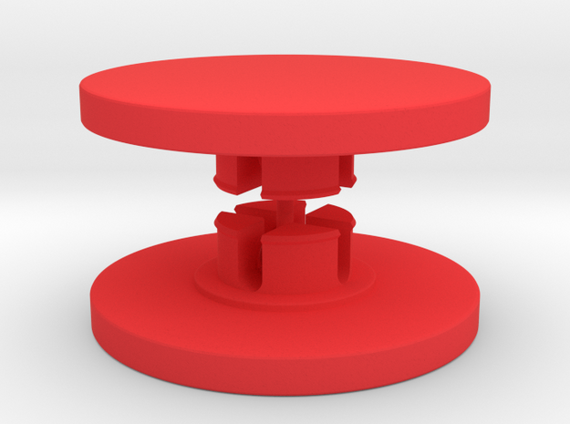 Customisable Fidget Spinner Caps for 608 Bearings in Red Processed Versatile Plastic