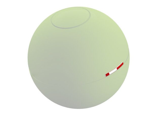 1.75" Dredd Flash Ball for LED [LENS ONLY] in White Natural Versatile Plastic
