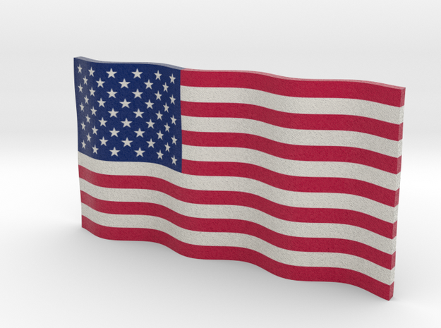 American Flag (Color) in Full Color Sandstone