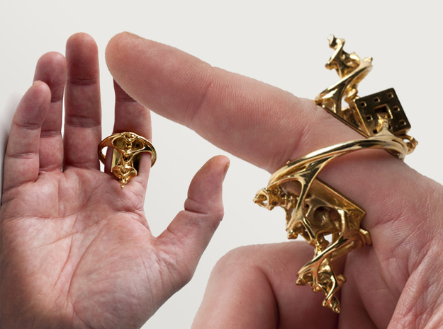 Cosmographic Overdose - Finger Ornament - 20mm in 18K Gold Plated