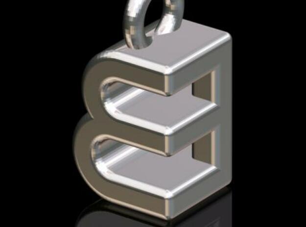 EEB #2 (3-d Logotype) in Polished Bronzed Silver Steel