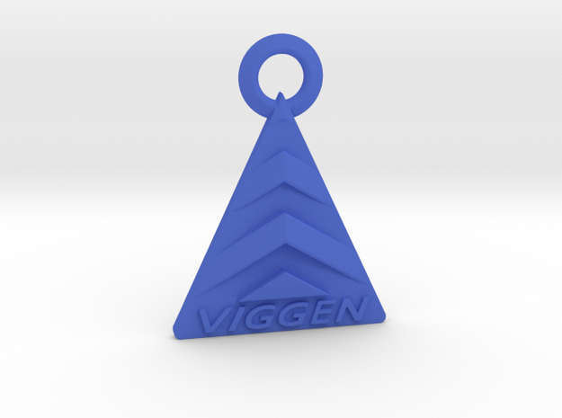 Viggen Keychain - Chunky Style in Blue Processed Versatile Plastic