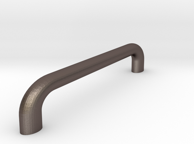 Milano Tape Deck Handle in Polished Bronzed Silver Steel