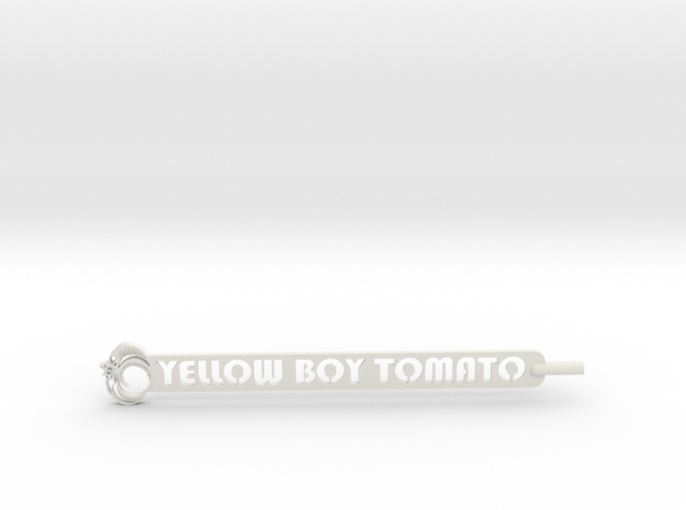 Yellow Boy Tomato Plant Stake in White Natural Versatile Plastic