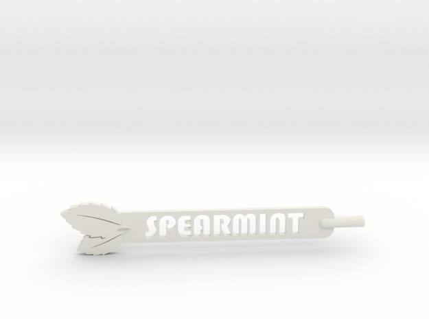 Spearmint Plant Stake in White Natural Versatile Plastic