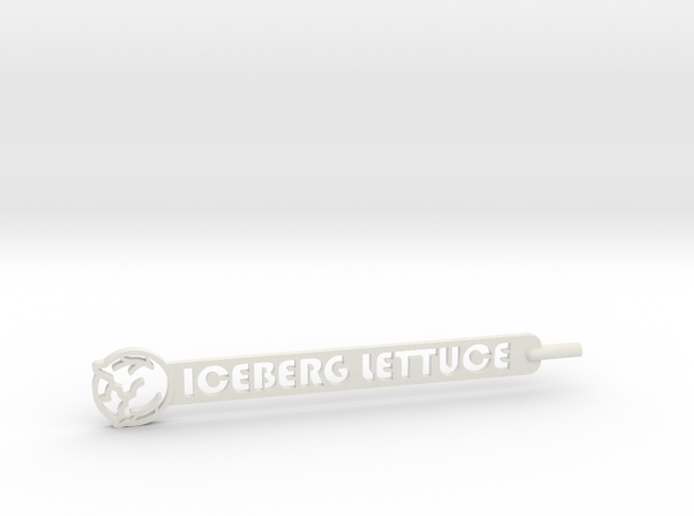 Iceberg Lettuce Plant Stake in White Natural Versatile Plastic