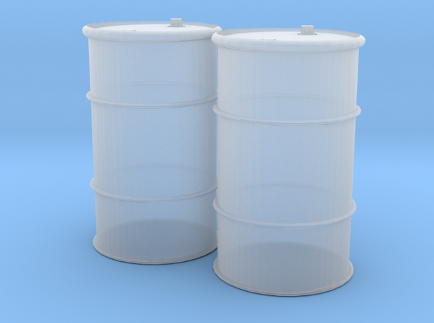 HO 55 Gallon Drum set of 2 in Tan Fine Detail Plastic