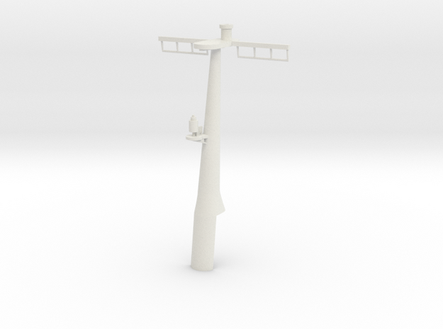 1/96 scale Hamilton Mast Rear - Pre-Framm in White Natural Versatile Plastic