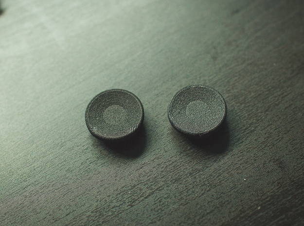 POV Fidget Bearing Caps (For Magnets) in Black Natural Versatile Plastic