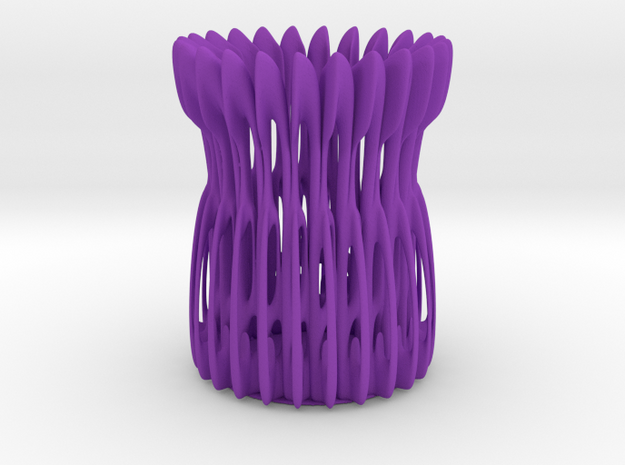 Classic Pen Holder  in Purple Processed Versatile Plastic