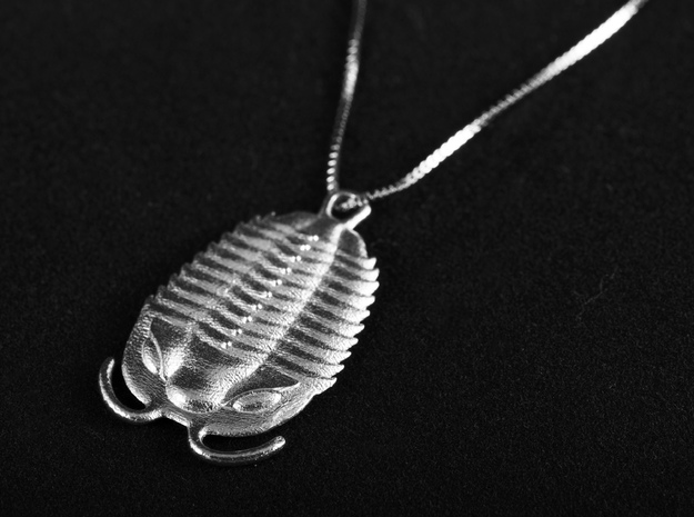 Trilobites Pendant in Natural Silver