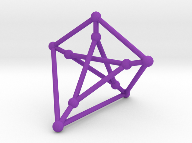 Petersen Graph with Ghost Symmetry in Purple Processed Versatile Plastic