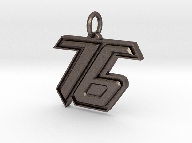 Overwatch Soldier 76 Pendant in Polished Bronzed Silver Steel
