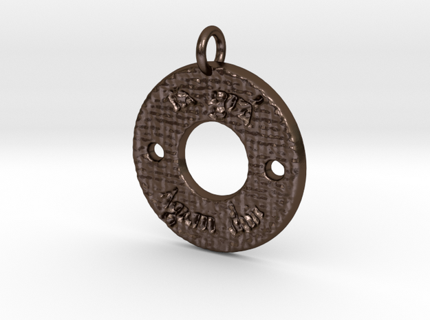 Ta gra agam duit Pendant in Polished Bronze Steel