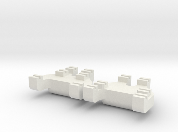 HO-HOn3 Track Gauges - Code 83 in White Natural Versatile Plastic