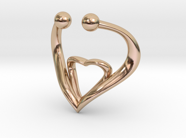 The Heart Fake septum ring nose, ring septum jewel in 14k Rose Gold Plated Brass