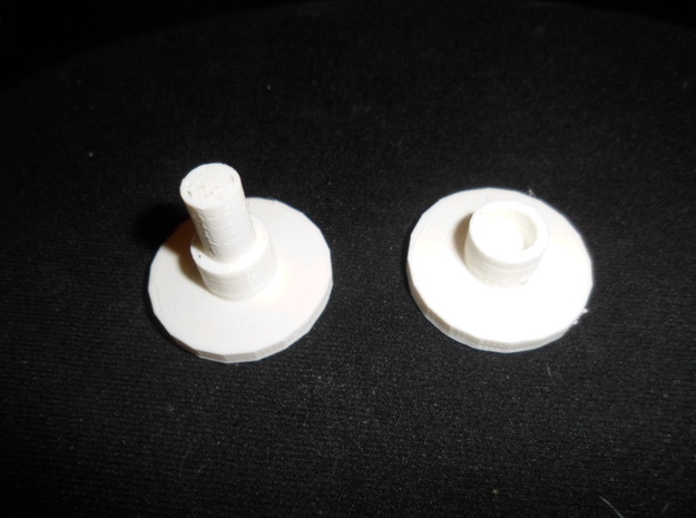 Spinner Caps in White Natural Versatile Plastic