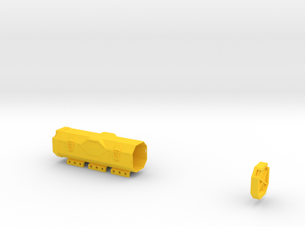 Zylon Battery Box in Yellow Processed Versatile Plastic