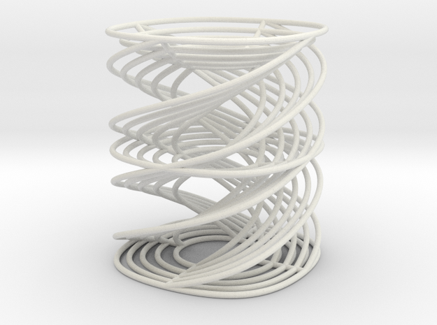 Edward's Curve Time Helices in White Natural Versatile Plastic