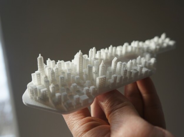 Mini-Manhattan Model in White Natural Versatile Plastic